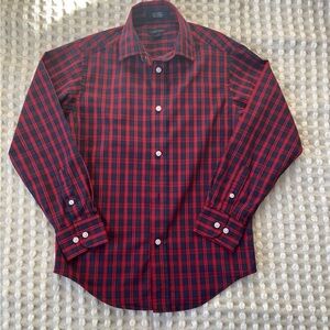 Tommy Hilfiger Red and Navy Checkered Shirt Kids size 8